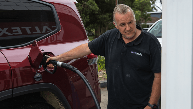 The GR Sport has a 110-litre fuel tank (an 80-litre main tank and a 30-litre sub-tank). (Image: Glen Sullivan)