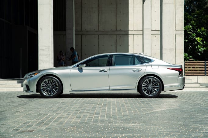 The distinctive but conservative style of Lexus is on full show across the LS’s massive frame. (Image: Tom White)