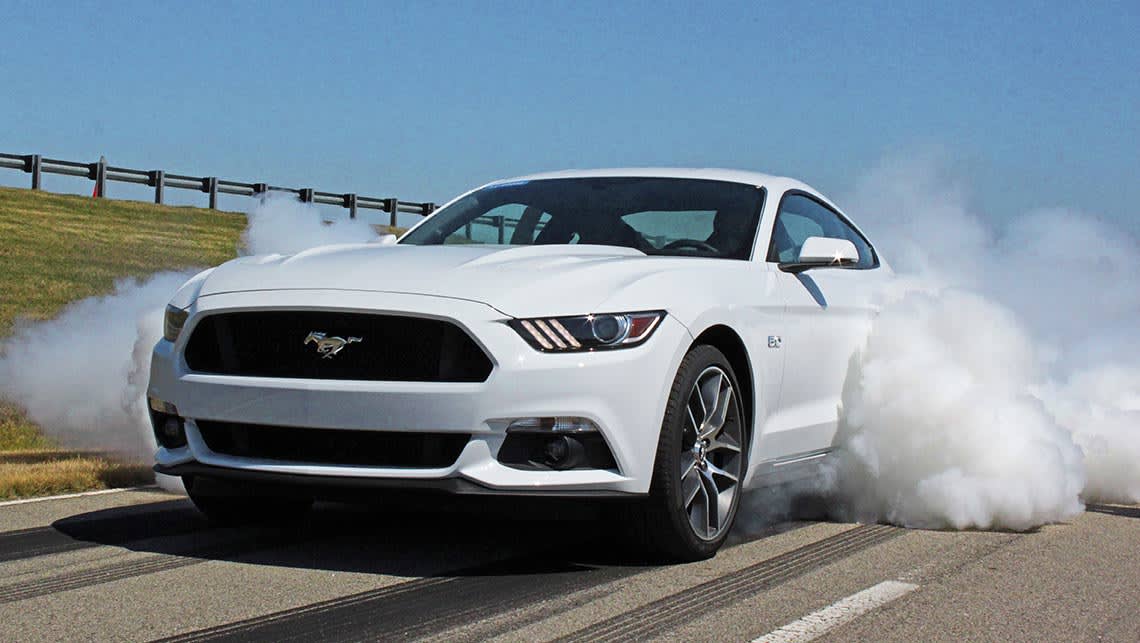The 2015 Ford Mustang V8 will be able to do a burnout at the press of a button.