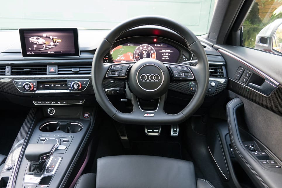 The interior is, as always with Audis, super-cool.