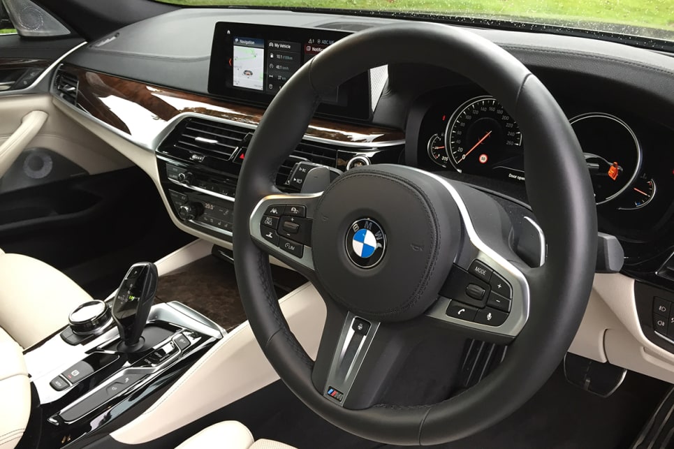 That the 5 Series has upped its game is clear in the sumptuous luxury of the interior. (Image credit: Vani Naidoo)