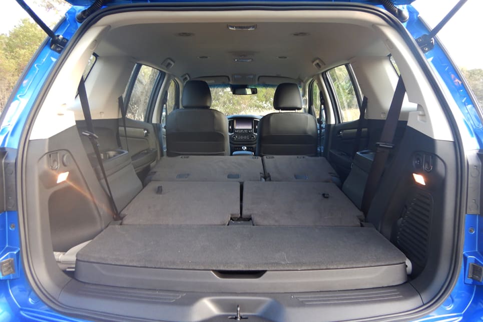 With the second-row (60/40 split-fold and tumble) and the third-row seats down, there is 1830 litres of cargo space.