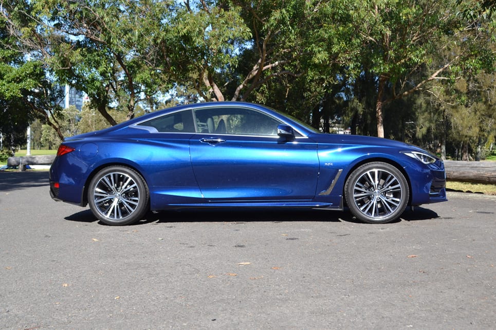In its 'Iridium Blue' paint the Q60 looked amazing with its curvy, sleek profile.