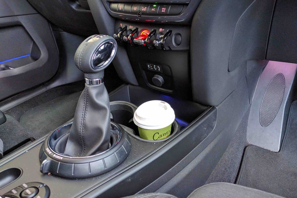 The two front cup holders saw plenty of takeaway coffee cup action. (Image credit: Dan Pugh)