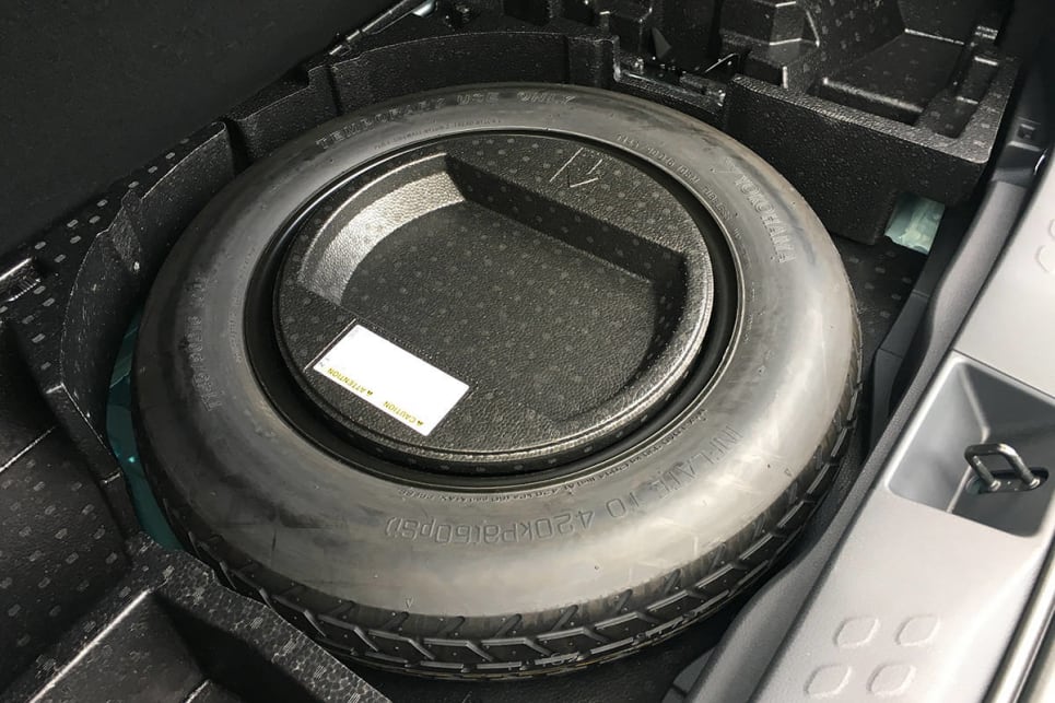 While not huge, the boot does contain a spacesaver spare wheel under the floor.