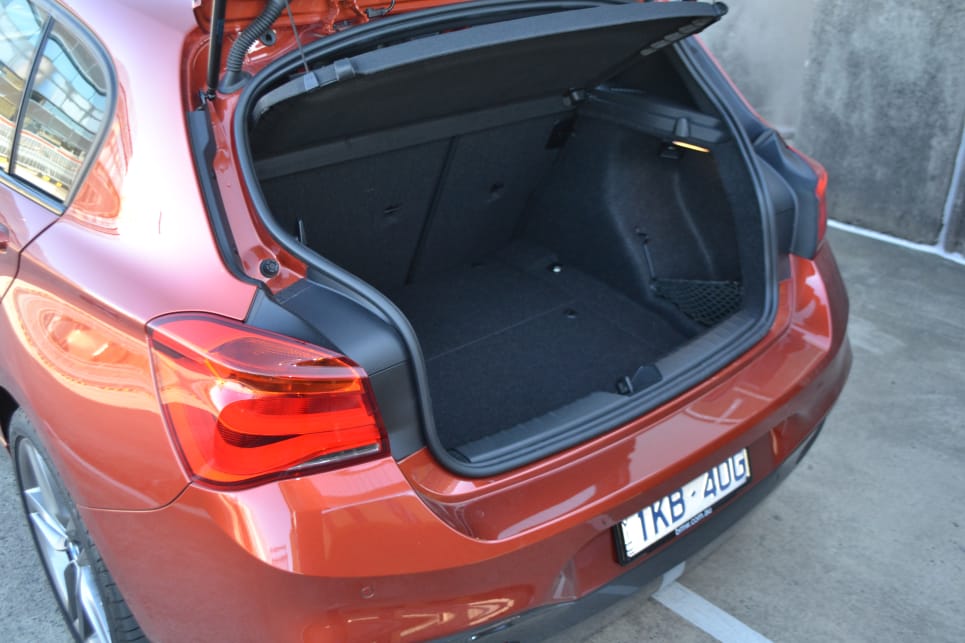 The 1 Series’ boot has a cargo capacity of 360 litres: bigger than the Audi A3 Sportback but less than the new Merc A-Class.