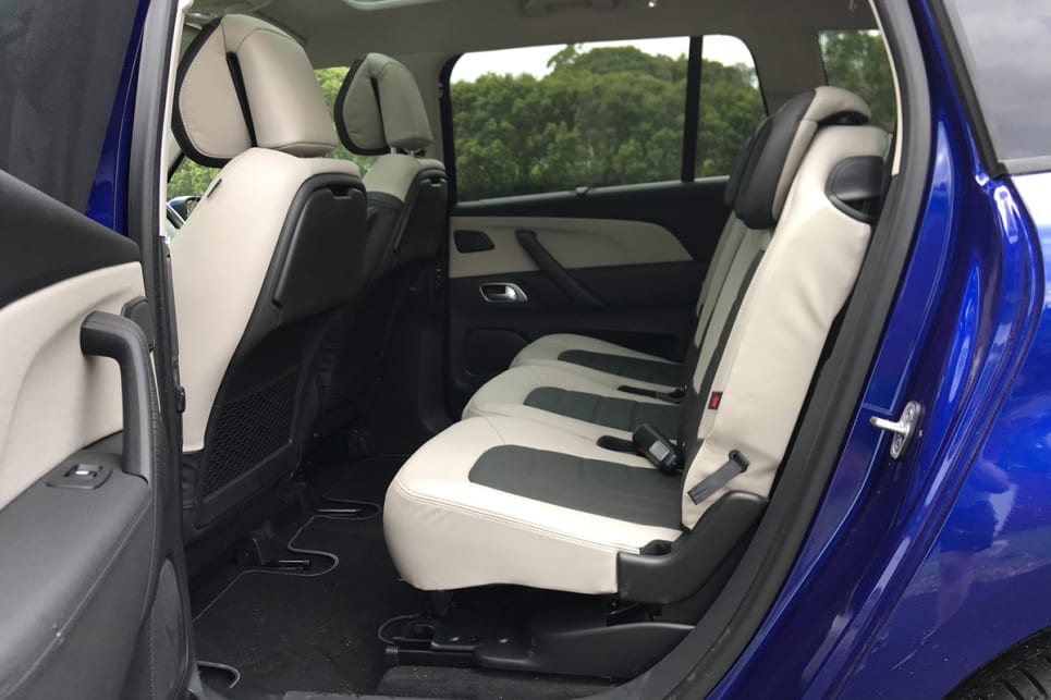 The second row of seats are all individually mounted, so you can slide them forward and back to configure the space however you want.