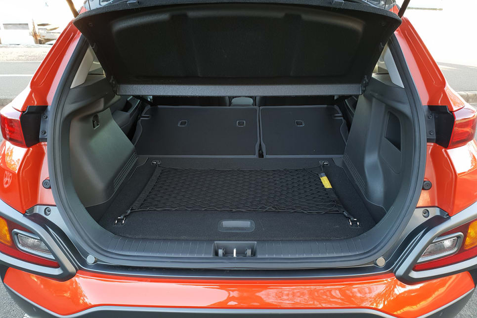 Fold down the rear seats and the Kona's spare luggage capacity balloons to 1143 litres.