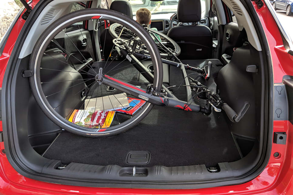 With the seats folded down there's enough space to swallow my bike. (image credit: Dan Pugh)