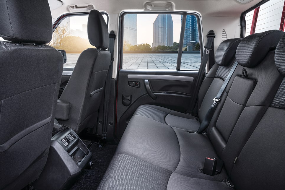 The sparse back seat (in dual-cab cars) is home to two ISOFIX attachment points.