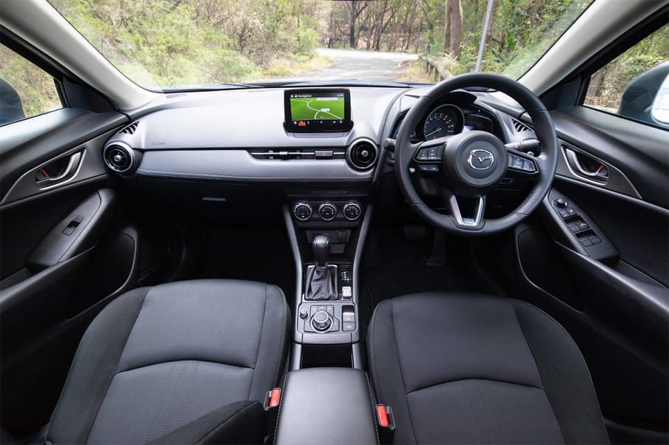 The Mazda steps things up in terms of front cabin presentation - it’s more appealing as you sit inside it. (image credit: Dean McCartney)