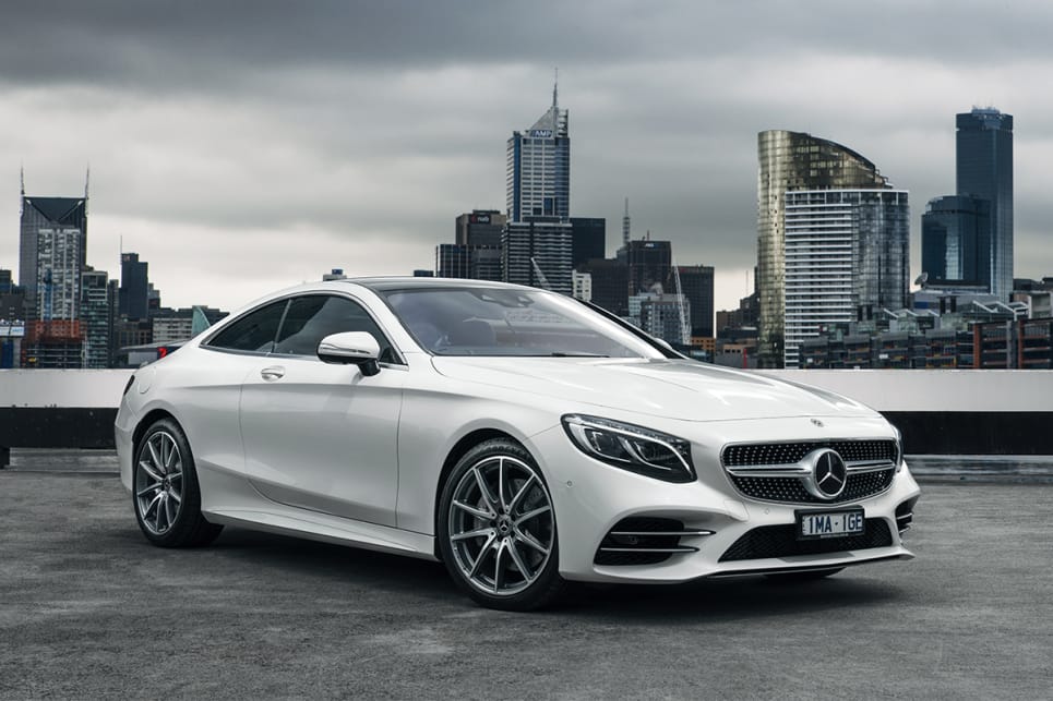 The S Class Coupe is obviously related to the sedan but manages a svelte appearance. (S560 model shown)