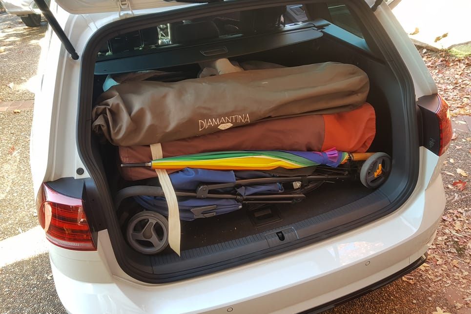 A family picnic saw us need to carry our pram, umbrella stroller and two folding camp chairs in the boot. (image credit: Mal Flynn)