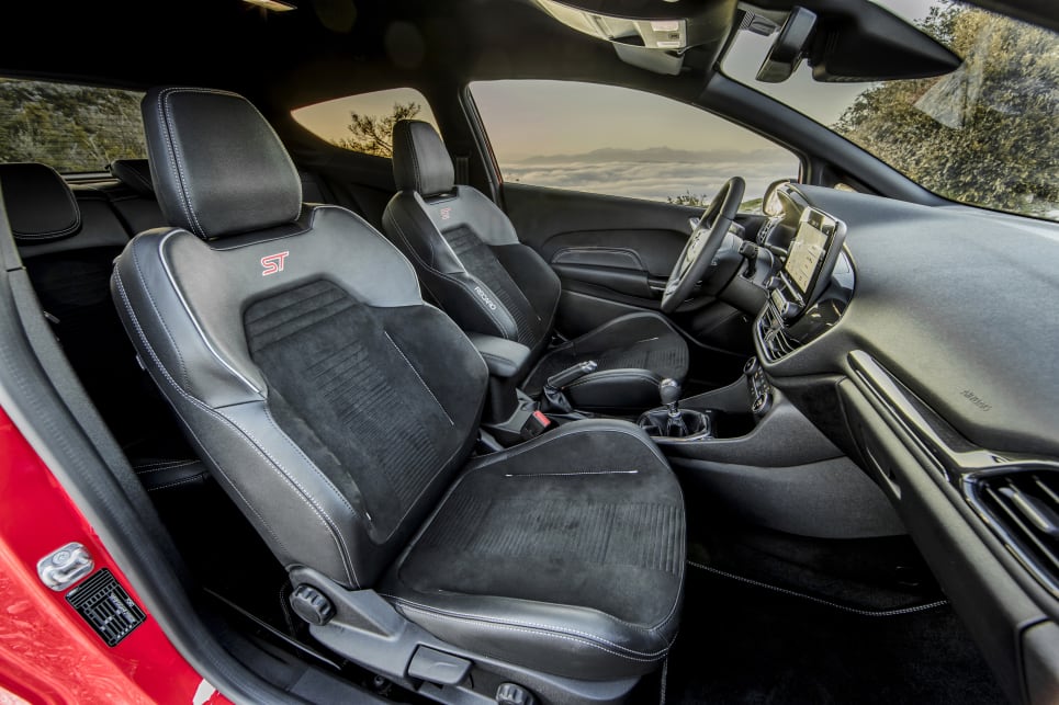 The seats in the test vehicles were Recaro buckets, which may be a little tight at the base for broader-hipped individuals. (Overseas model pictured)