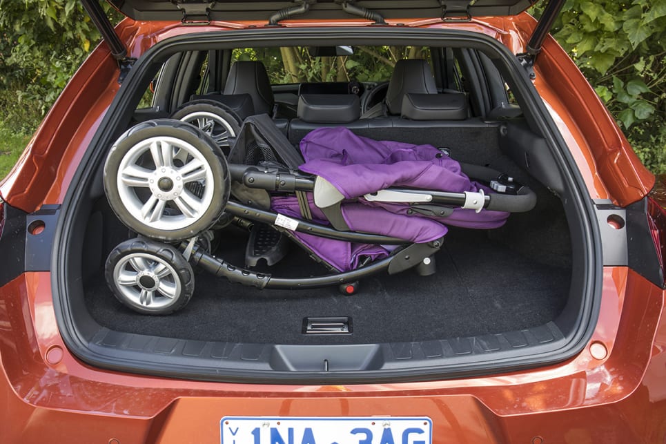 The boot of the Lexus was pretty poor; the pram only just fit when we shut the boot lid.