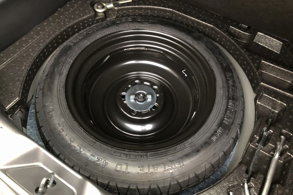 The CX-3 comes with a temporary space-saver spare wheel.