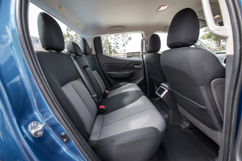 The interior of the Triton is more compacted, offering less space for second row occupants.