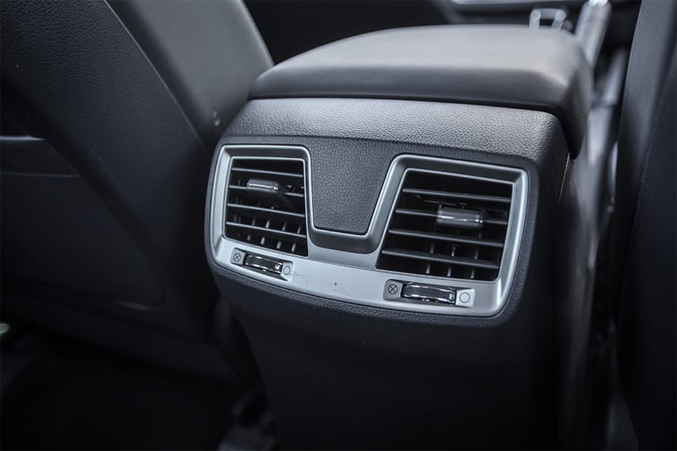 Unlike the Triton, the Musso offers rear-seat air vents.
