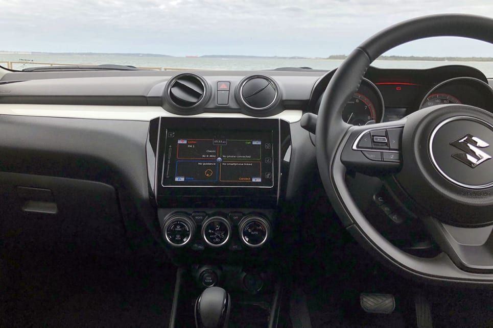 The GLX turbo has a leather steering wheel.
