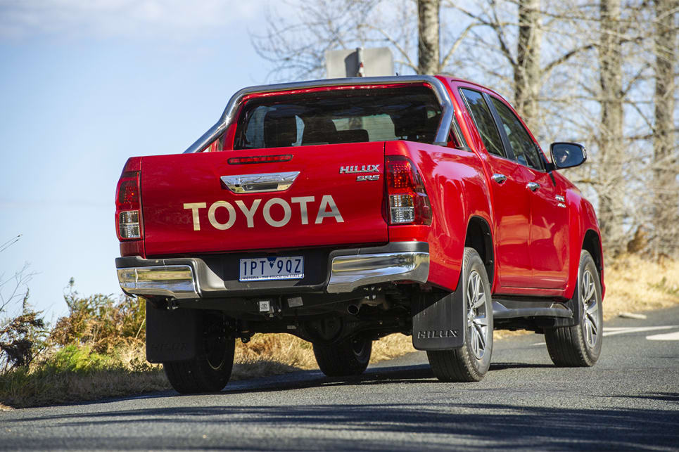 The HiLux's engine felt a bit lethargic, but the six-speed auto didn't do a bad job in most instances.