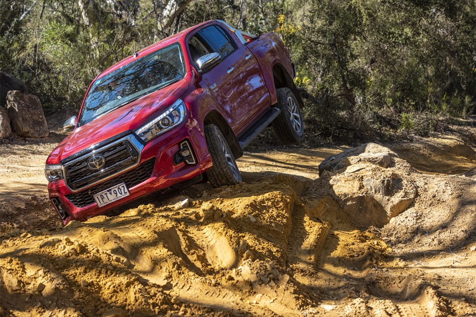 With bush-ready low-range gearing, a tractable turbo-diesel engine and a brutally effective 4WD set-up, the HiLux once again proved its superiority off-road.