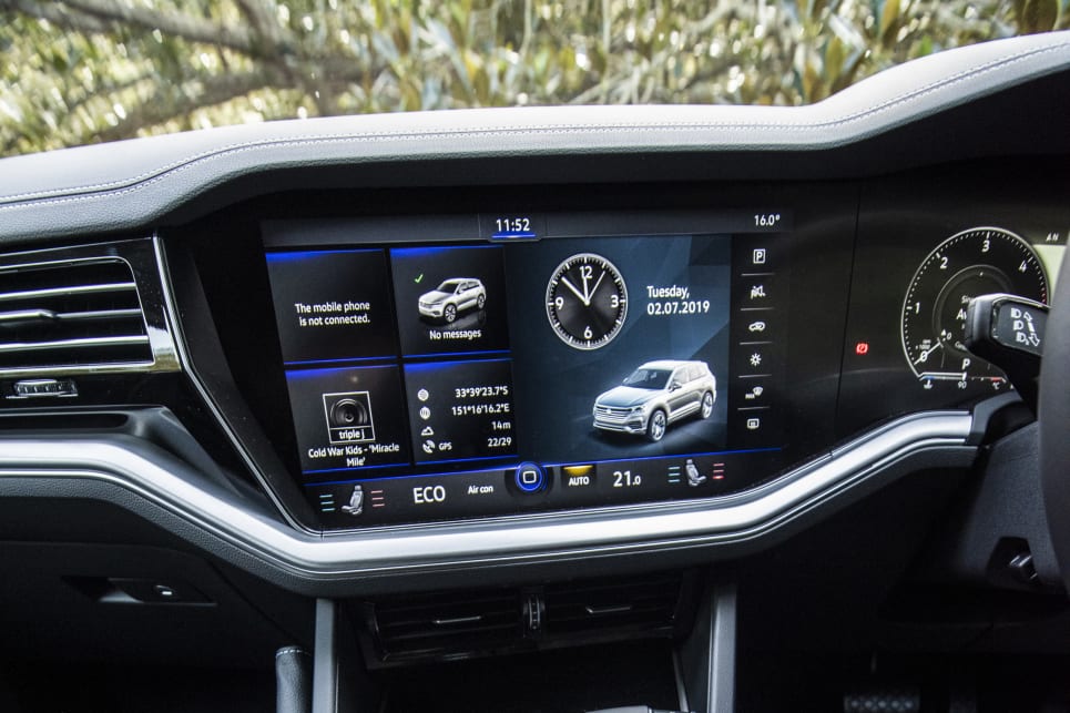 The VW has a huge optional screen