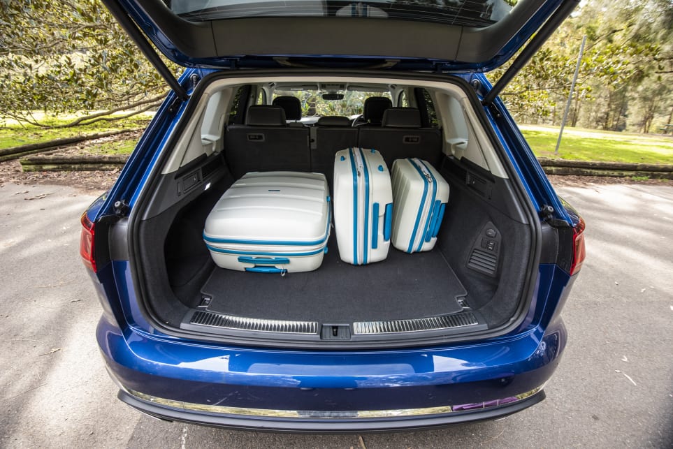 The VW has an expansive boot opening and wide load space