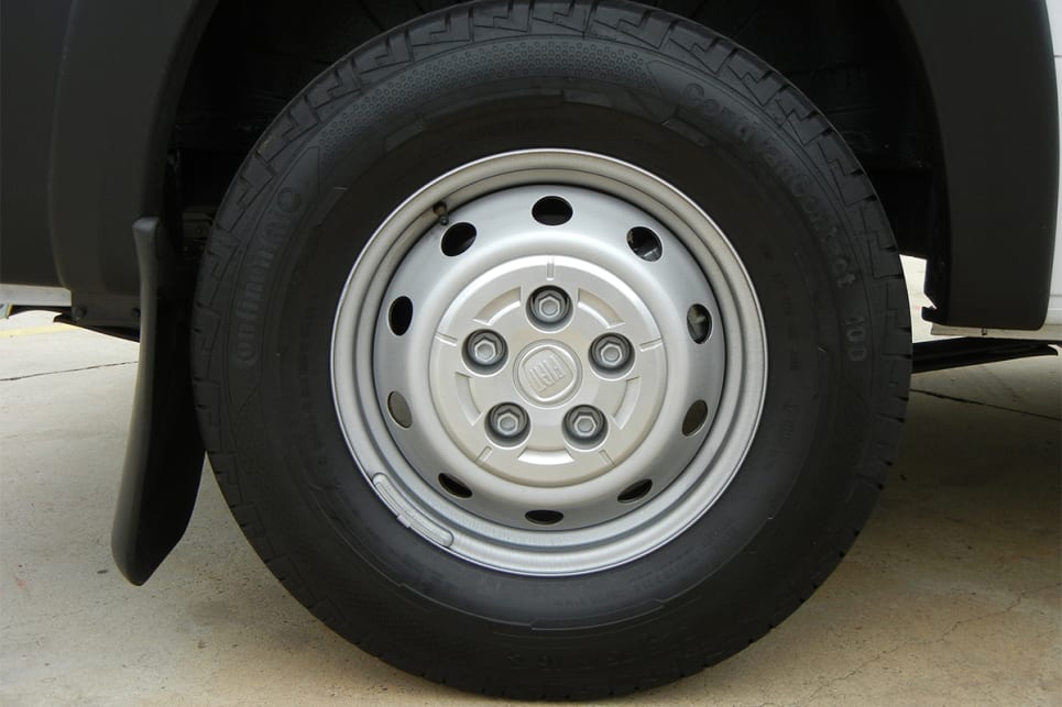 The Ducato is fitted with 16-inch steel wheels.