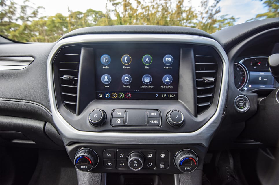 The 8.0-inch touchscreen comes with Apple CarPlay and Android Auto.