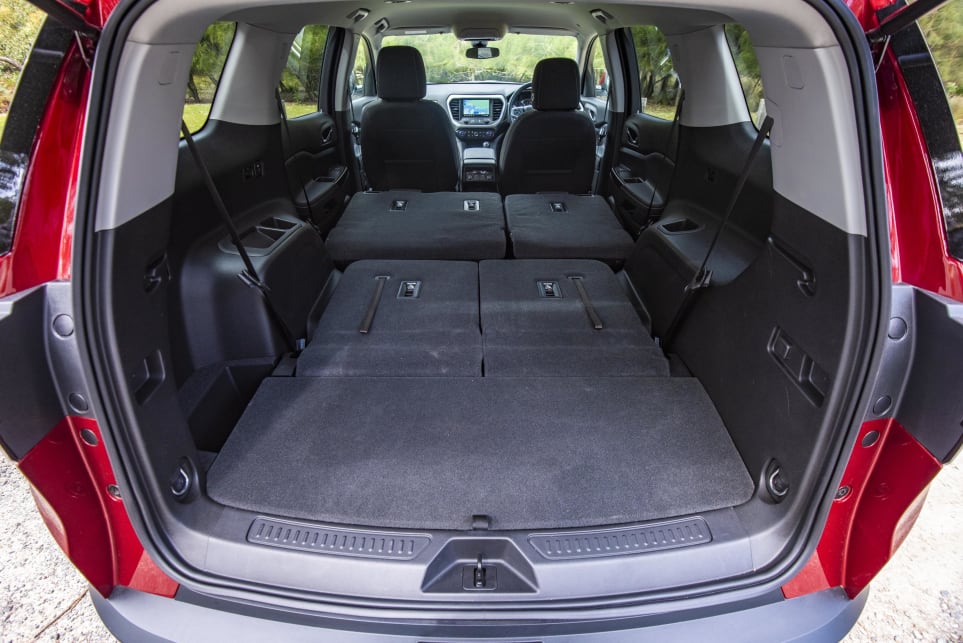 With those rear seats folded flat there’s 1042 litres of space (pictured: Arcadia LT).