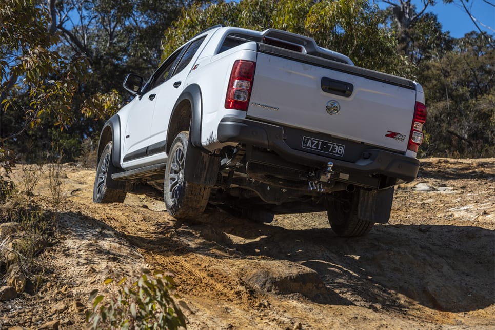 We spun tyres a bit at the top of one climb, but overall the Z71's engine and electronics were better than the D-Max's.