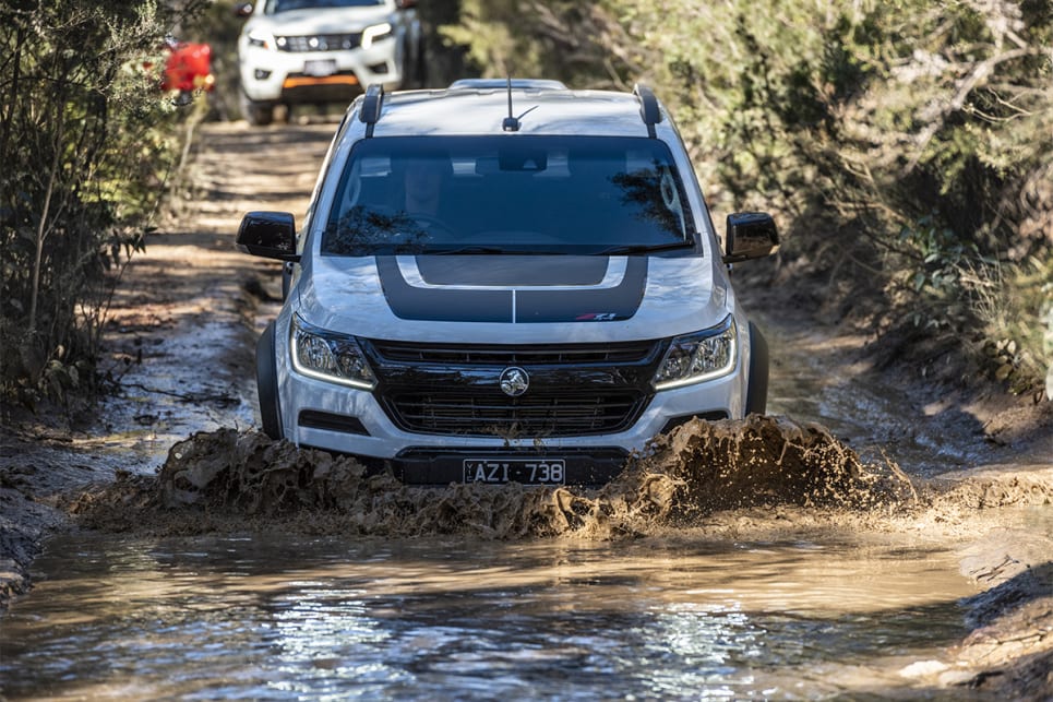 The Colorado Z71 was "about 50 times easier than D-Max on the climb"