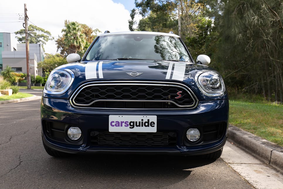 It has all the signature styling of a Mini including the racing stripe.