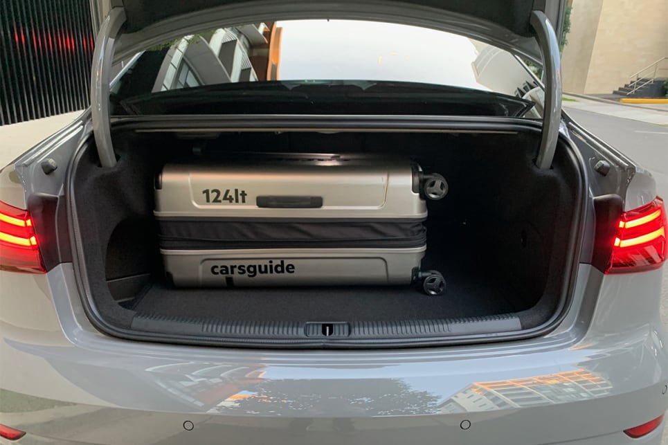 Folding the rear seats down increases cargo capacity to 770L.