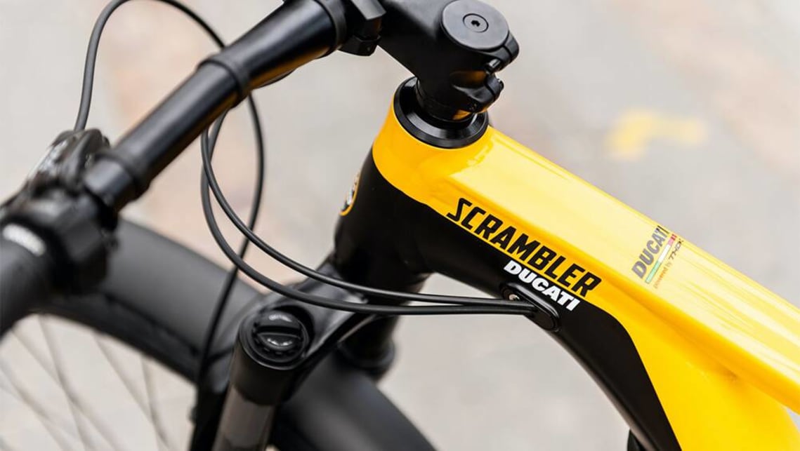 The E-Scrambler is codeveloped by Ducati and dedicated e-bike brand Thok Ebikes.