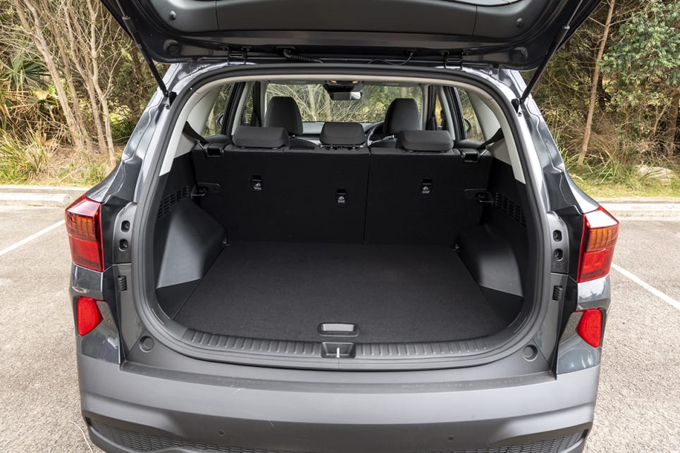 Kia Seltos with rear seats in place.