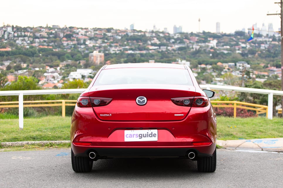 The boot in the Mazda3 sedan is much bigger than the hatchback version. (image: Dean McCartney)