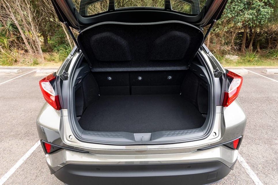 Toyota C-HR with rear seats in place.