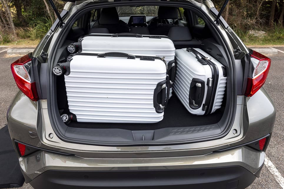 Toyota C-HR with luggage.