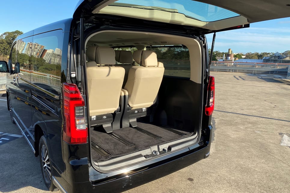 The six-seater can be set up to have a larger cargo capacity than the eight-seater, but the boot space could be more funtional.