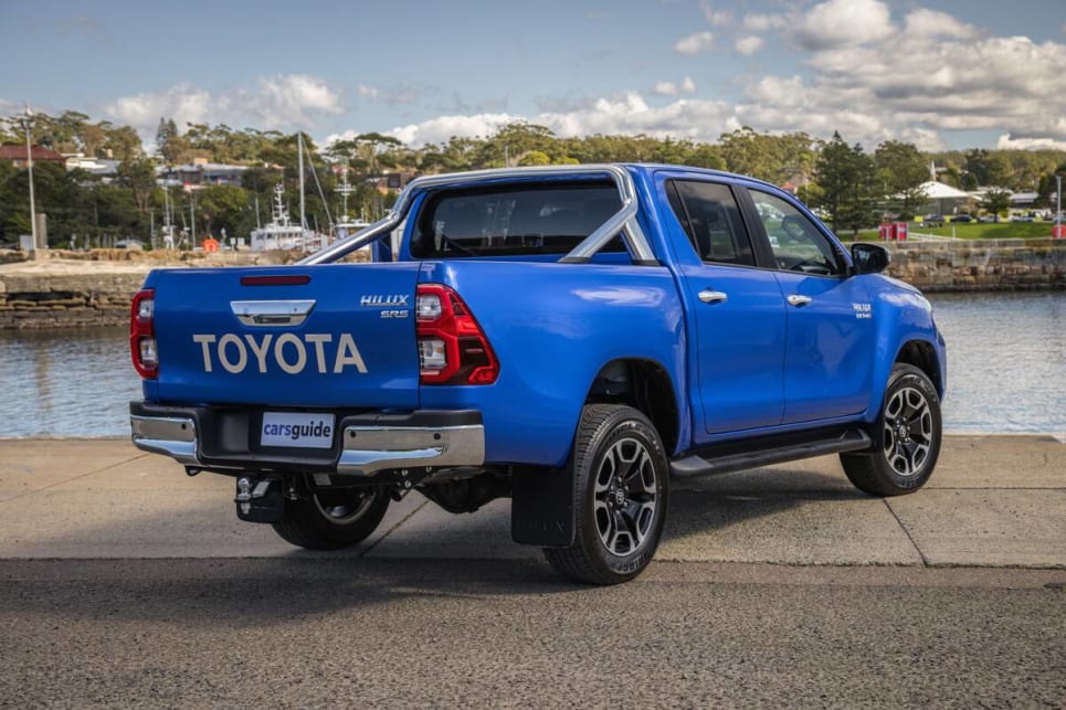 The HiLux wears two-tone 18-inch wheels.