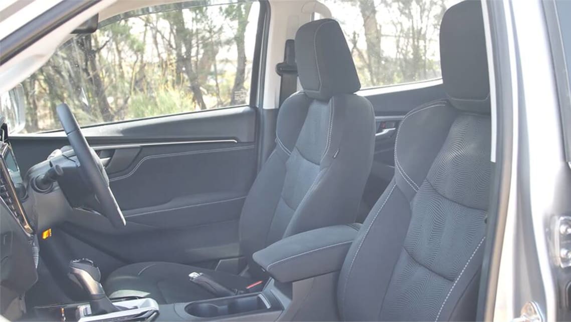 The D-Max’s seats are comfortable and well sculpted.