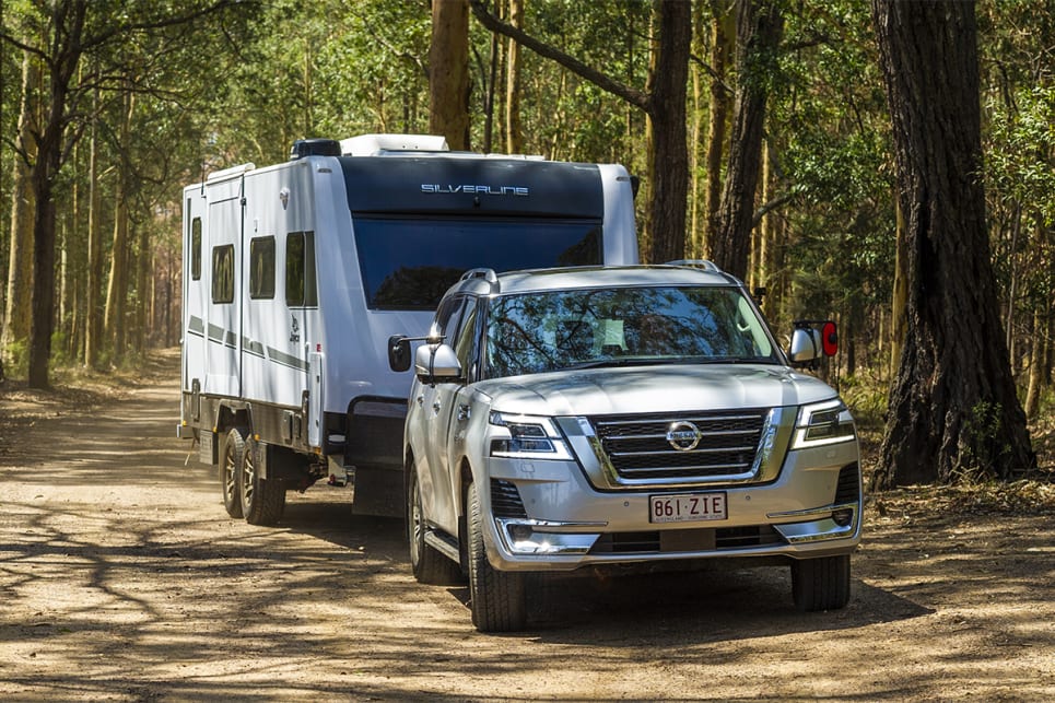 The Patrol is a supremely capable off-roader that can also tow a huge trailers.