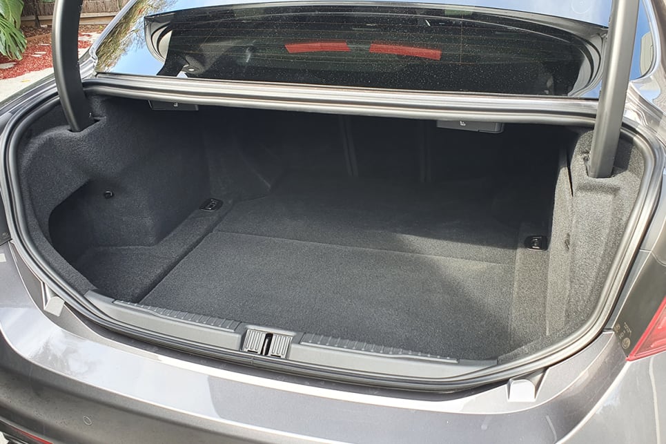 Opening the boot of the Giulia reveals enough space to swallow 480 litres.
