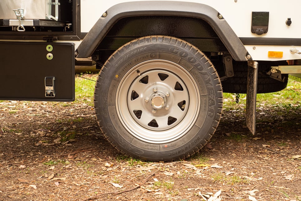 Disk brakes are a great feature on a camper like this.