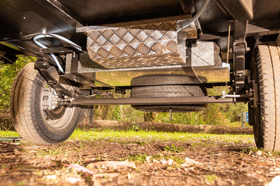 Disk brakes are a great feature on a camper like this. 