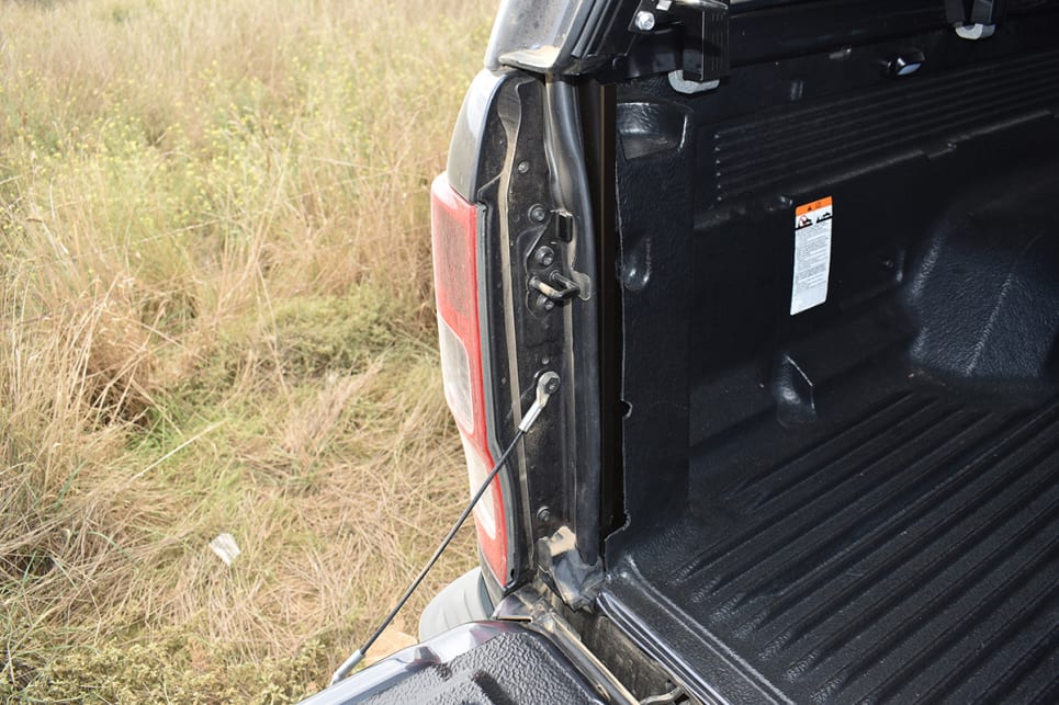 Ford claims that when fitted with a canopy, the tailgate seal kit significantly reduces dust penetration into the load tub. (image: Mark Oastler)