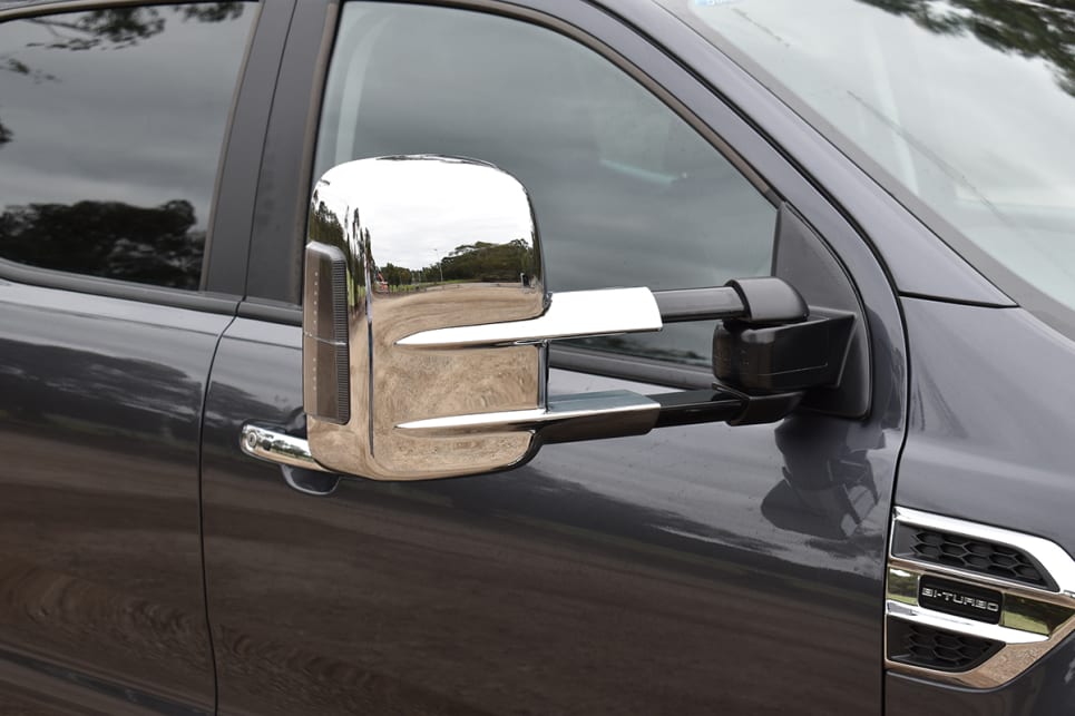 They can also be extended along their sliding arms a further 100mm for commanding views when towing. (image: Mark Oastler)