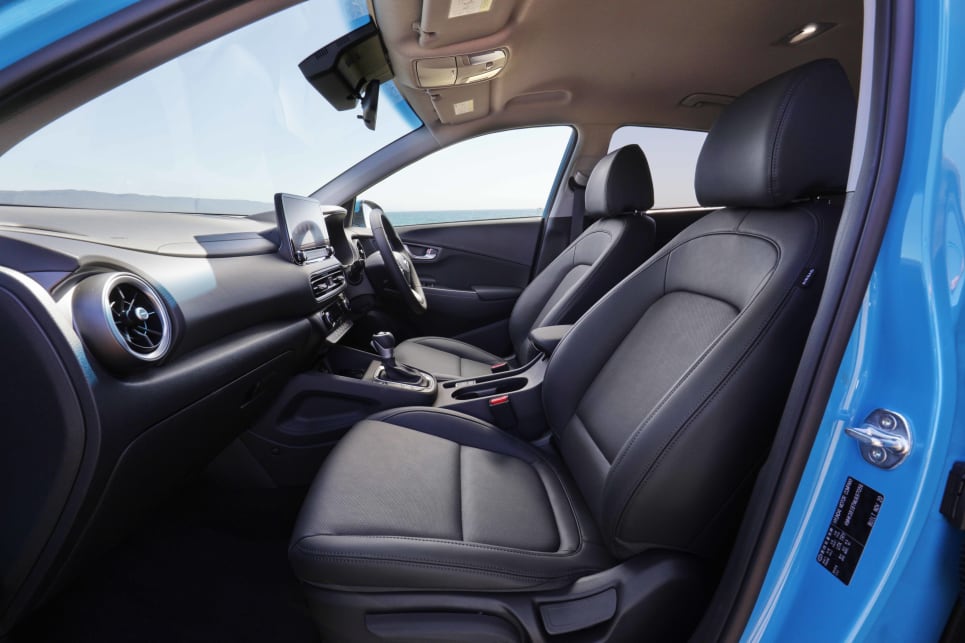 The Kona is neither the biggest nor smallest in terms of interior space (image: Elite).