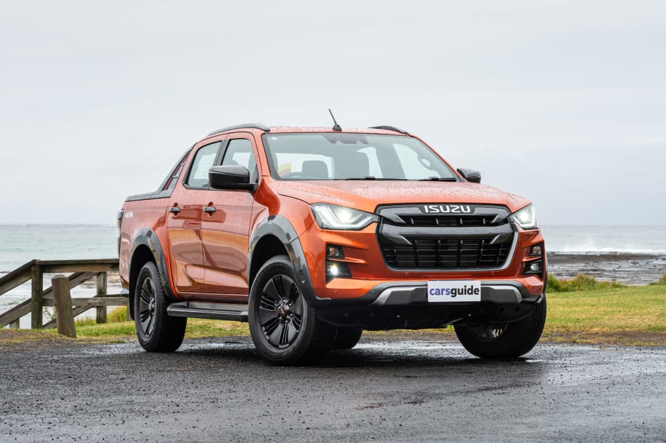 The Isuzu D-Max X-Terrain is the next most expensive of this trio, with an MSRP of $62,900 (image credit: Tom White).